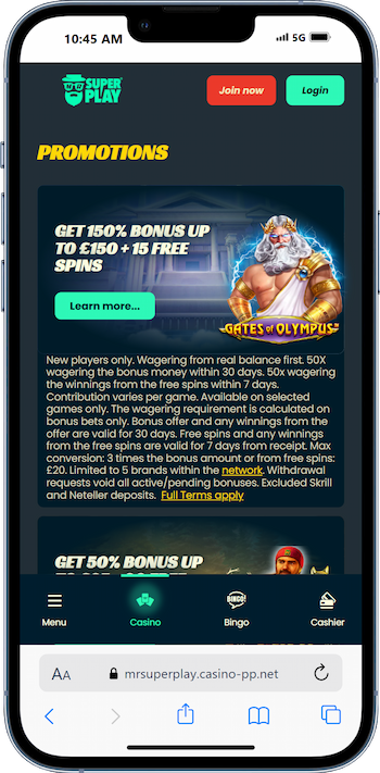 Mr SuperPlay bonus sign up